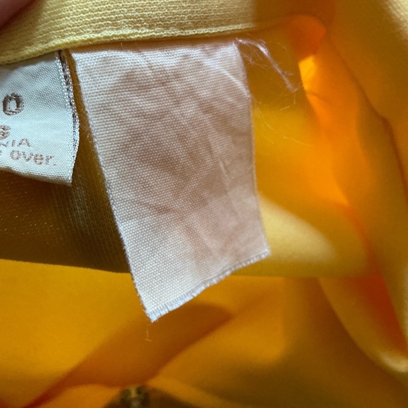 Vintage 70s bright yellow big collar track jacket - Picture 3 of 9